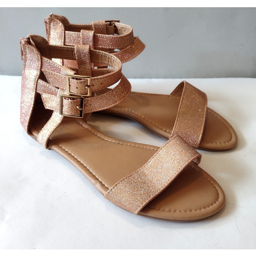 Cute Gold Glitter Sandals
